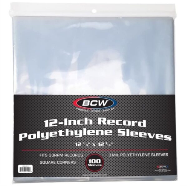 BCW Polyethylene Record Sleeve 3MIL 12 3/4 in X 12 3/4 in