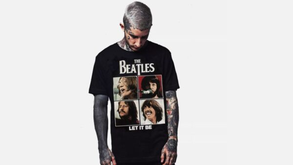 THE BEATLES CLASSIC ROCK BLACK T SHIRTS MEN'S (SIZE XL)