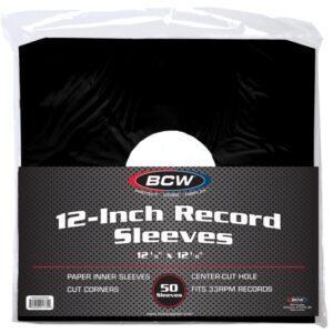 BCW 12 Inch Vinyl Record Paper Inner Sleeves - Angle Cut