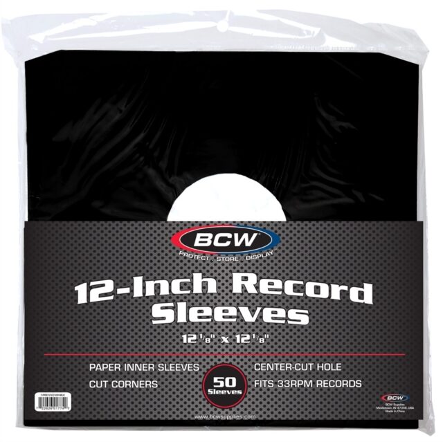 BCW 12 Inch Vinyl Record Paper Inner Sleeves - Angle Cut