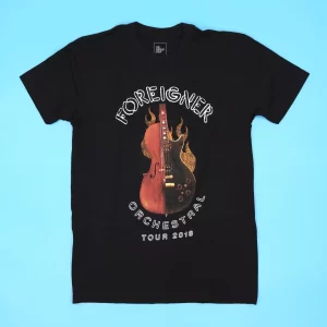 Foreigner Orchestral Tour 2018 Men's T Shirt. Black Size: (M)