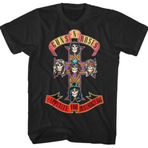 GUNS N ROSES LOGO (L) BLACK T-SHIRTS