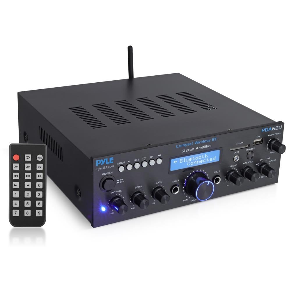 Pyle Wireless Bluetooth Power Amplifier System 200W Dual Channel Sound Audio (NUEVO)